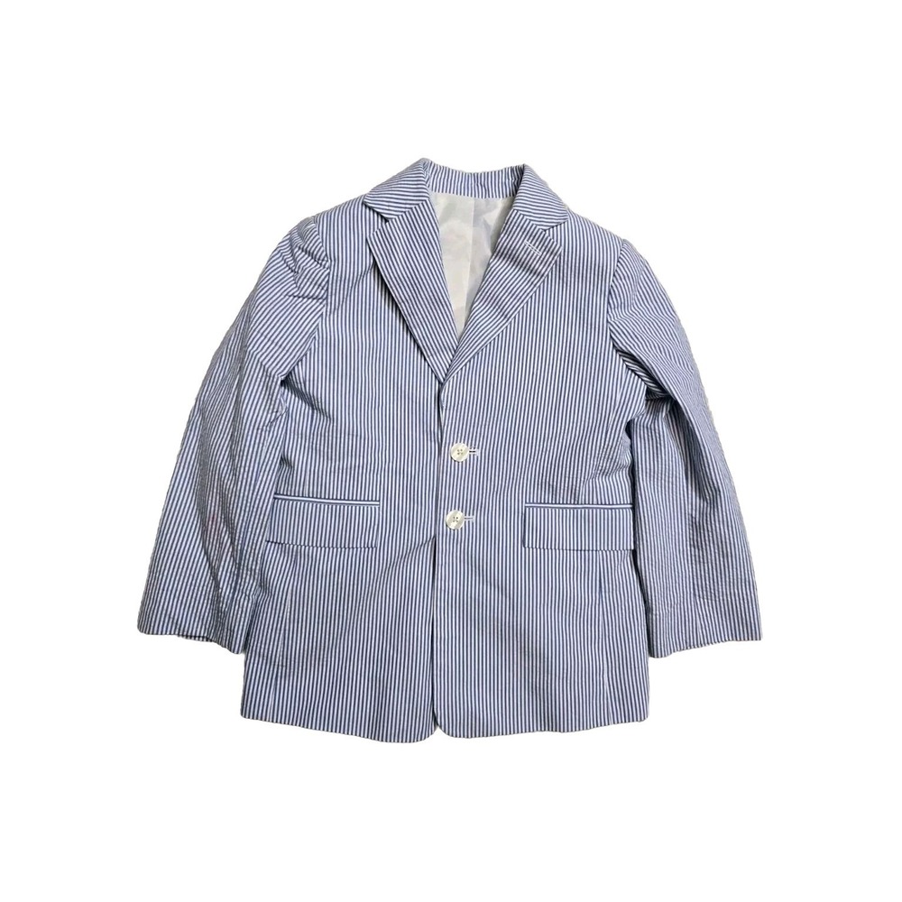 Talbots Boys Blazer 7 Blue White Striped